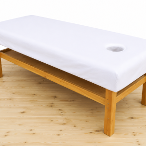 Premium White Fitted Massage Table Sheet – 80cm x 190cm x 21cm